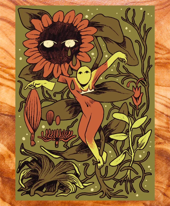 Summer heat botanical illustration 