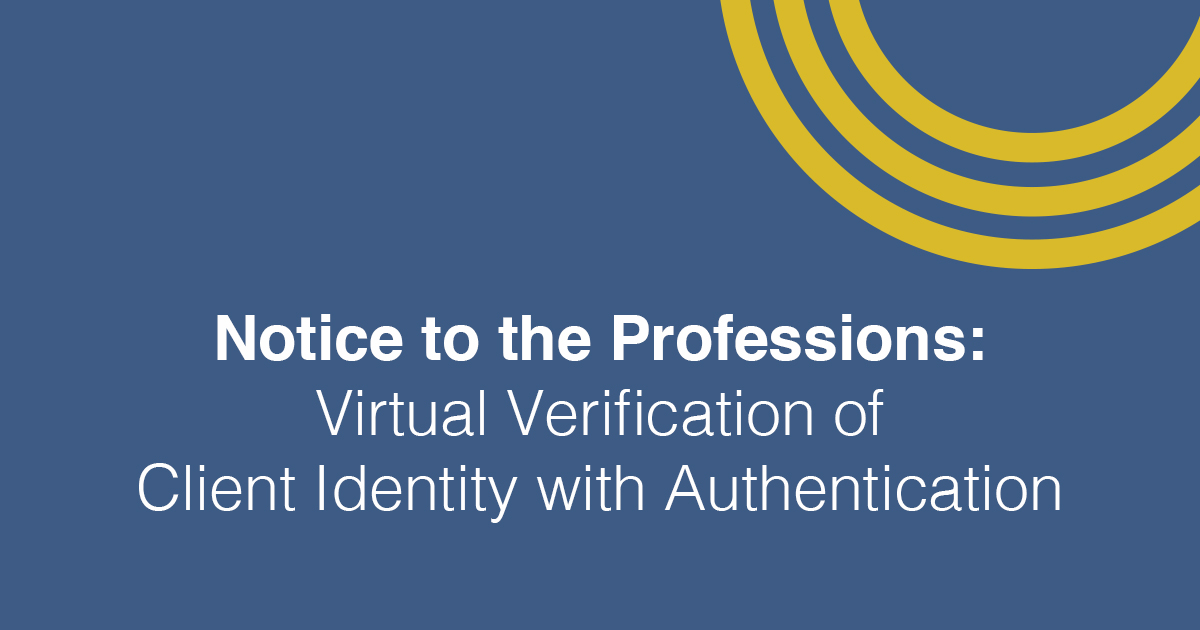 LawSocietyLSO's tweet photo. Effective Jan. 1, 2024, the LSO will allow virtual verification of client identity where the licensee determines that the client’s government-issued photo identification is authentic. Learn more: https://t.co/HYq3By4qYW https://t.co/K1pApm5hlx