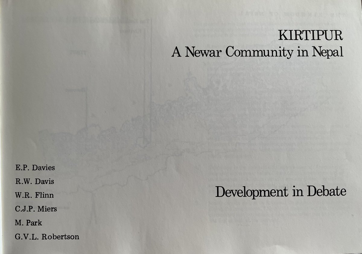 sapanabasnet's tweet image. What a treasure to read- A Newar Community in Nepal: Development in Debate. Kritipur 1979/80. #Nepal #Newar #Kritipur