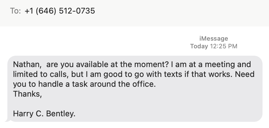 nathancarter5's tweet photo. Just got the following spam text.  Not even sure where to start commenting on this. https://t.co/jko0p9UoKa