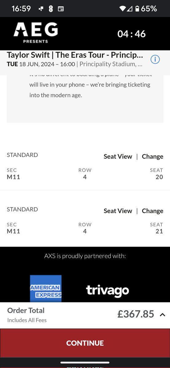 drljames69's tweet photo. @KitSillanpaa @TheErasTourUK @folklorefairies Just checked and PL1 tickets  are showing available... 182 each. https://t.co/WdidGrpXZh