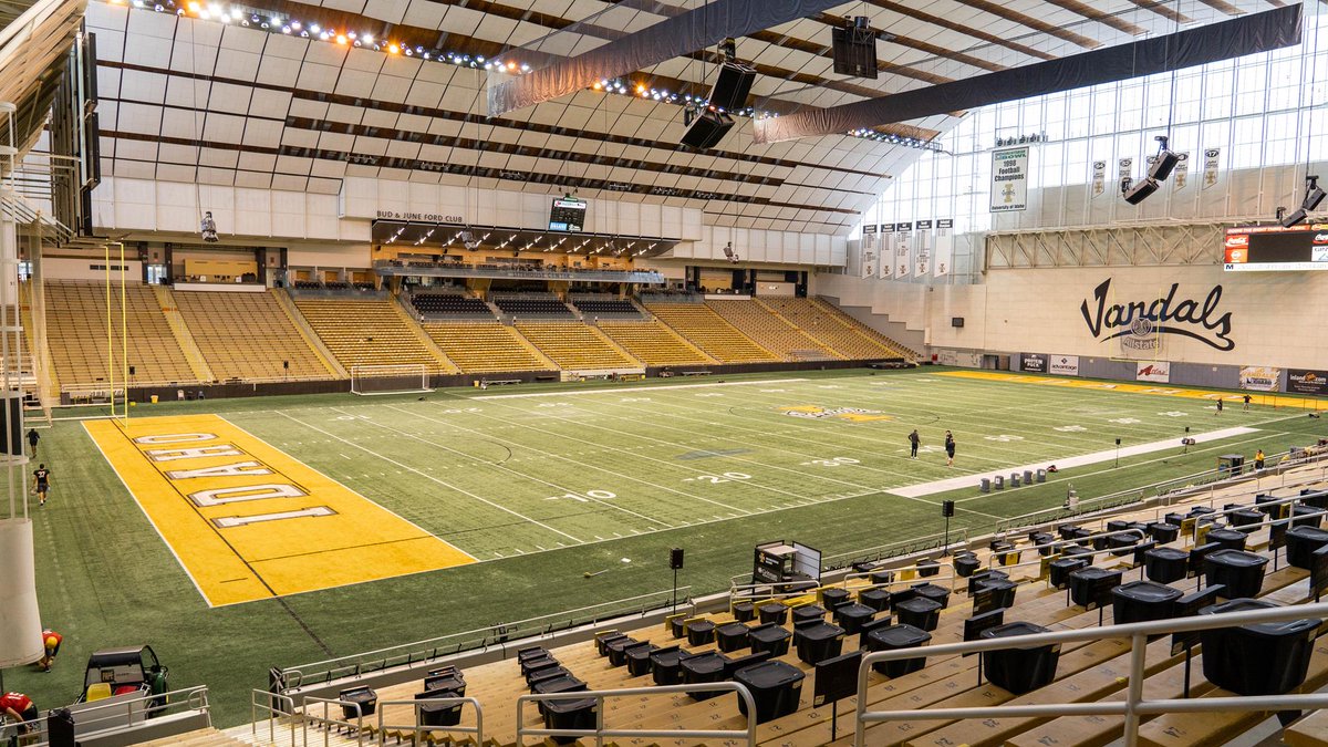 BarrettSallee's tweet photo. The Pac-12 is on the verge of collapse. Only one school can save it.

Now is the time to welcome Idaho and the Kibbie Dome back to FBS. https://t.co/C6VqMEX5LH