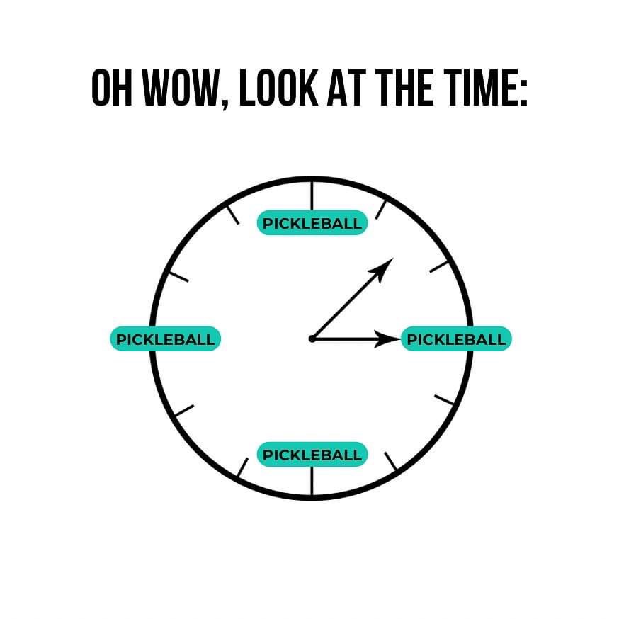 Pickle_Better's tweet photo. “Excuse me… what time is it?” #Pickleball #PickleBetter #PickleballisLife #🏓 https://t.co/W4wqVIMiCU