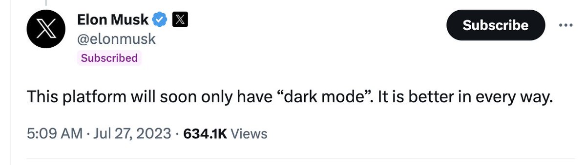 I hate to be this person but this is a terrible idea. I cannot see anything on dark mode.

Speaking of freedom, where is our freedom of choice?!