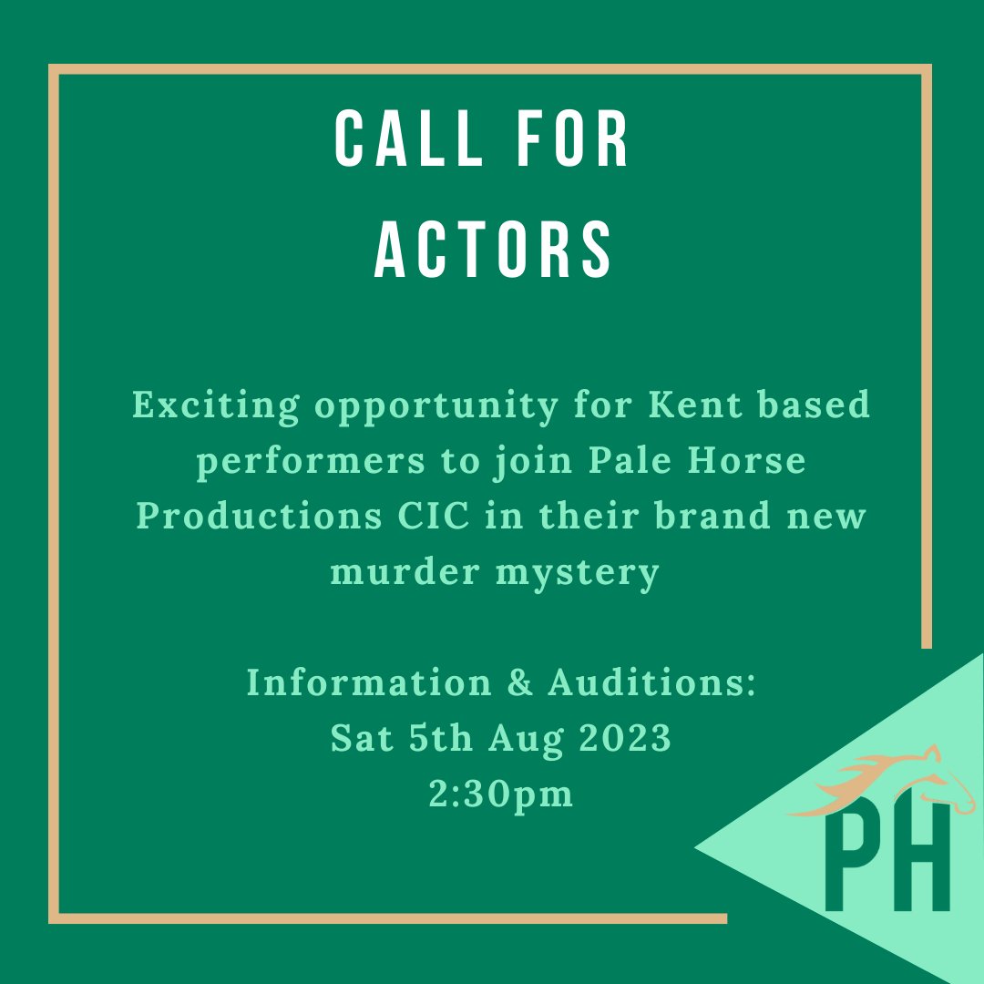 palehorsecic's tweet photo. More information available at: https://t.co/rjU1C6rXdU
#murdermystery #callforactors #KENT  #fun  #fundraising #acting #audition https://t.co/IpInQARlFC