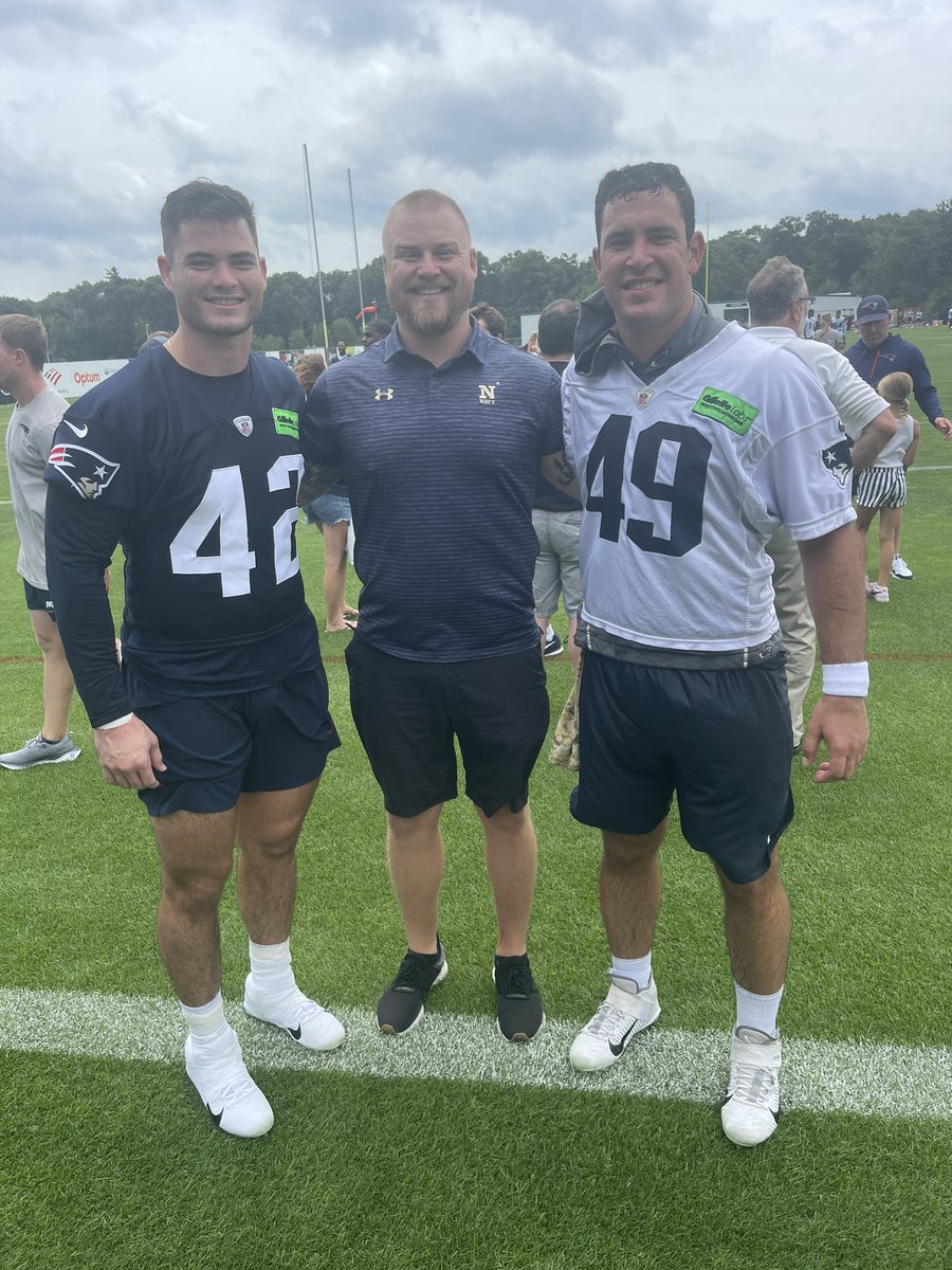 Great to see the Brotherhood after our move up to New England @diegofagot54 @joecardona49 Keep grinding in the Big Leagues! #RollGoats #NavyFB #Brotherhood