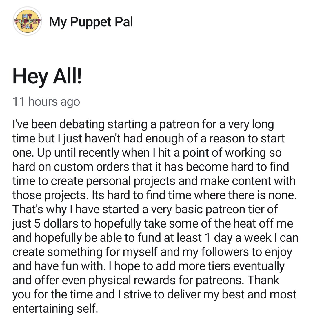 MyPuppetPal's tweet image. Hey! I started a Patreon. Details below 👇patreon.com/posts/86719735…