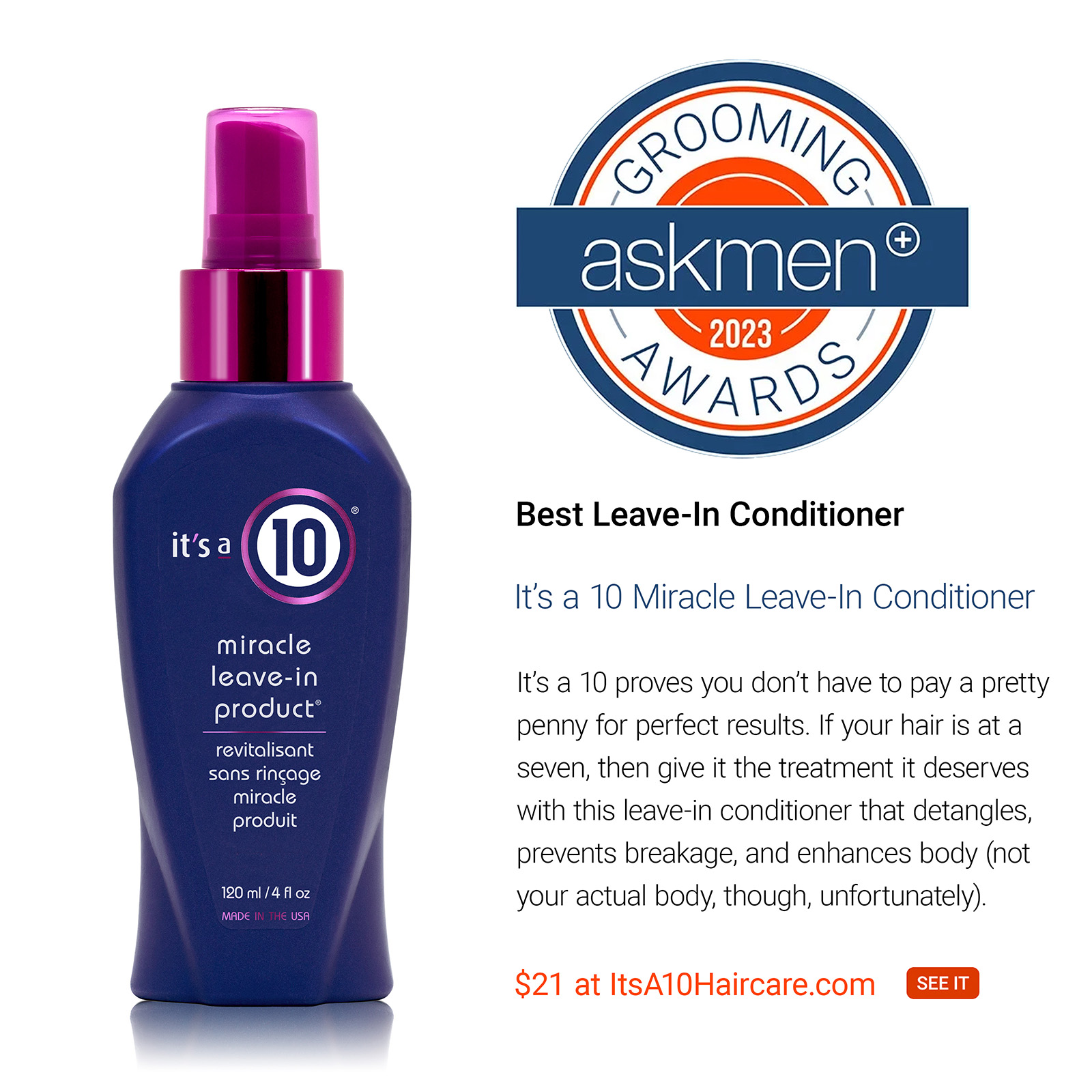 It's A 10 Miracle Leave-In Conditioner - 2 fl oz bottle