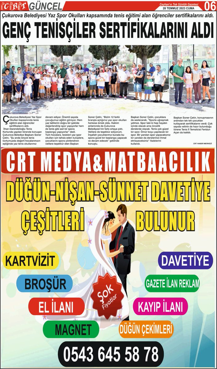 CRTNEWS's tweet photo. 28 TEMMUZ 2023 CUMA
CRT HABER GAZETESİ https://t.co/Ink8BUrQmU
