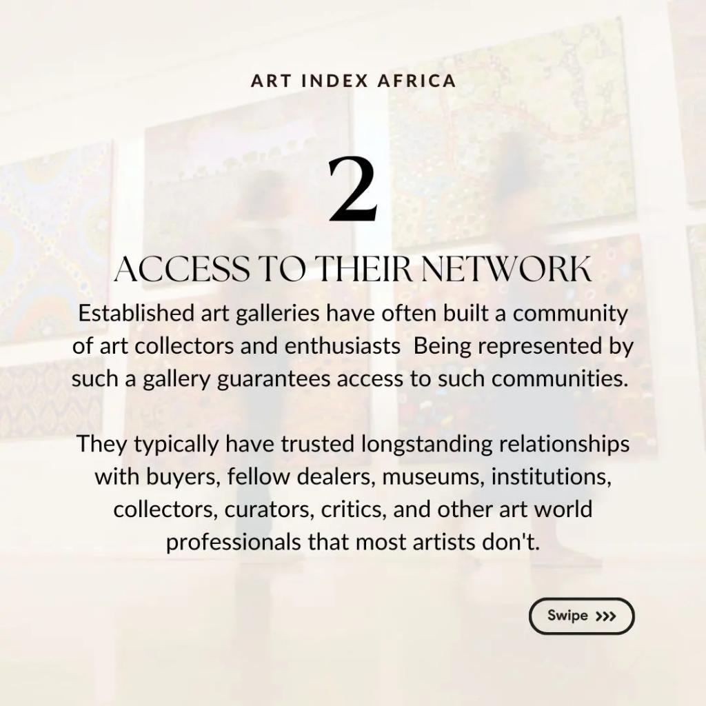 ArtIndexAfrica's tweet photo. Welcome to the Hottest African Art Digest🌍🥂 

Today's Discourse: The Importance of Gallery Representation. 

Gallery representation plays a crucial role in the art world for both artists and collectors.  

#galleries #galleryrepresentation #arttwitter #thursdayvibes #Thursday https://t.co/MvYHBAbwmH
