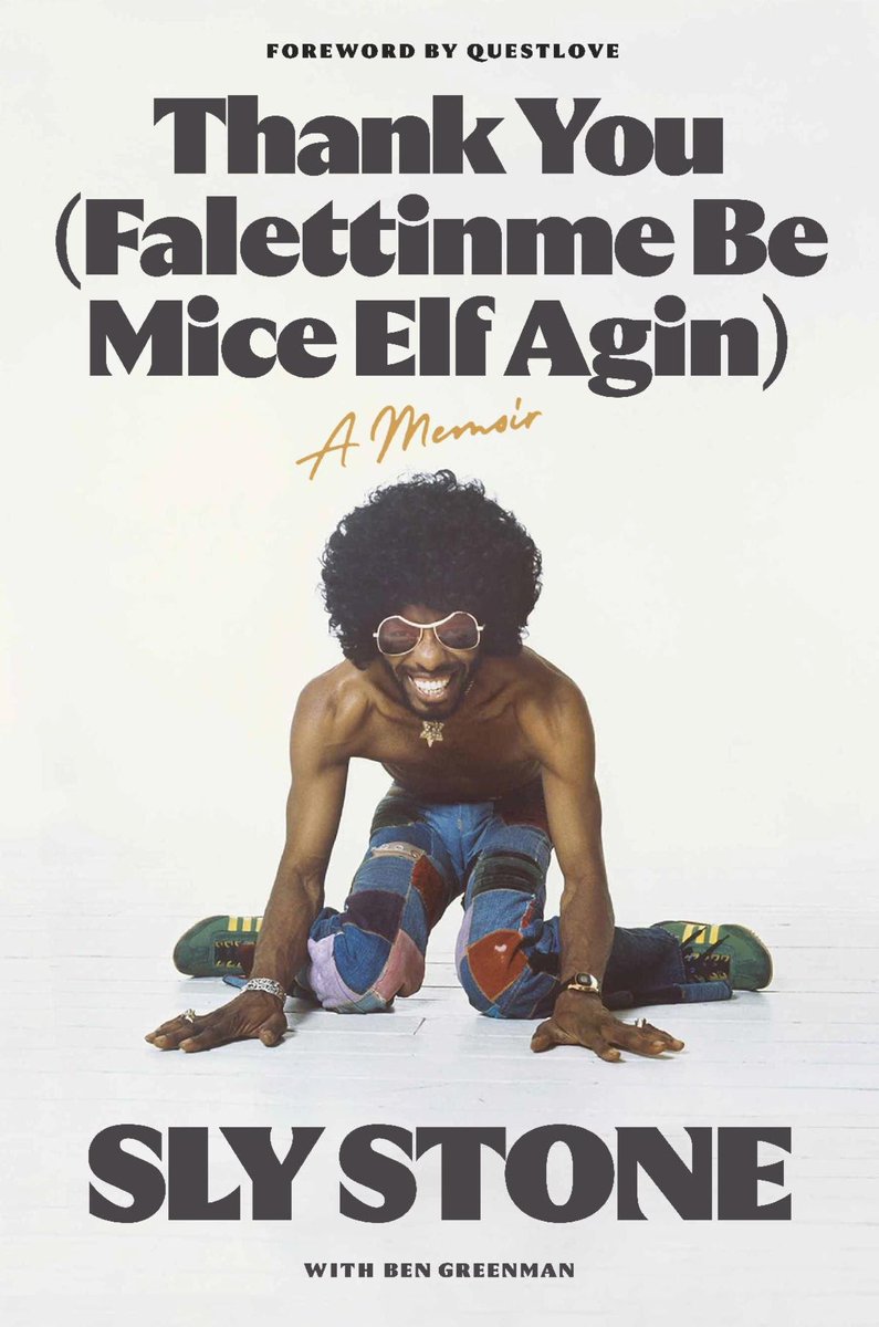Inbox: "MUSIC ICON SLY STONE ANNOUNCES FIRST-EVER MEMOIR OUT OCTOBER 17." 

Foreword by <a href="/questlove/">?st</a>.