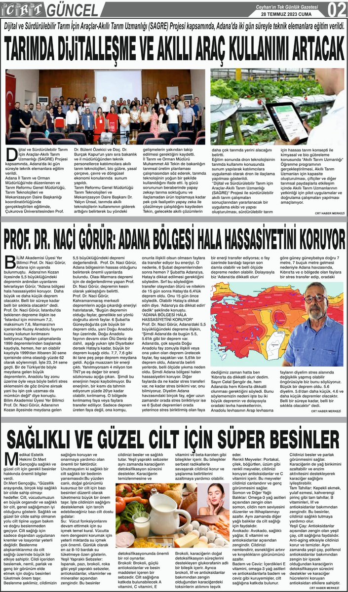CRTNEWS's tweet photo. 28 TEMMUZ 2023 CUMA
CRT HABER GAZETESİ 1-2-3.Sayfa https://t.co/4paGGmERCA