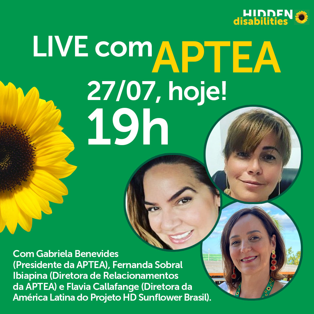 Hdsunflower_br's tweet photo. HOJE às 19h Live HD Sunflower: parceria com a Associação das Pessoas do Transtorno do Espectro Autista, APTEA! No Insta APTEA: noite de conhecimento, sensibilidade e amor! Florescer juntos nessa jornada inclusiva! #APTEA #Autismo #Inclusao #Amor #Autismo #LiveInstagram #NãoPerca https://t.co/WjJXuMaPPu