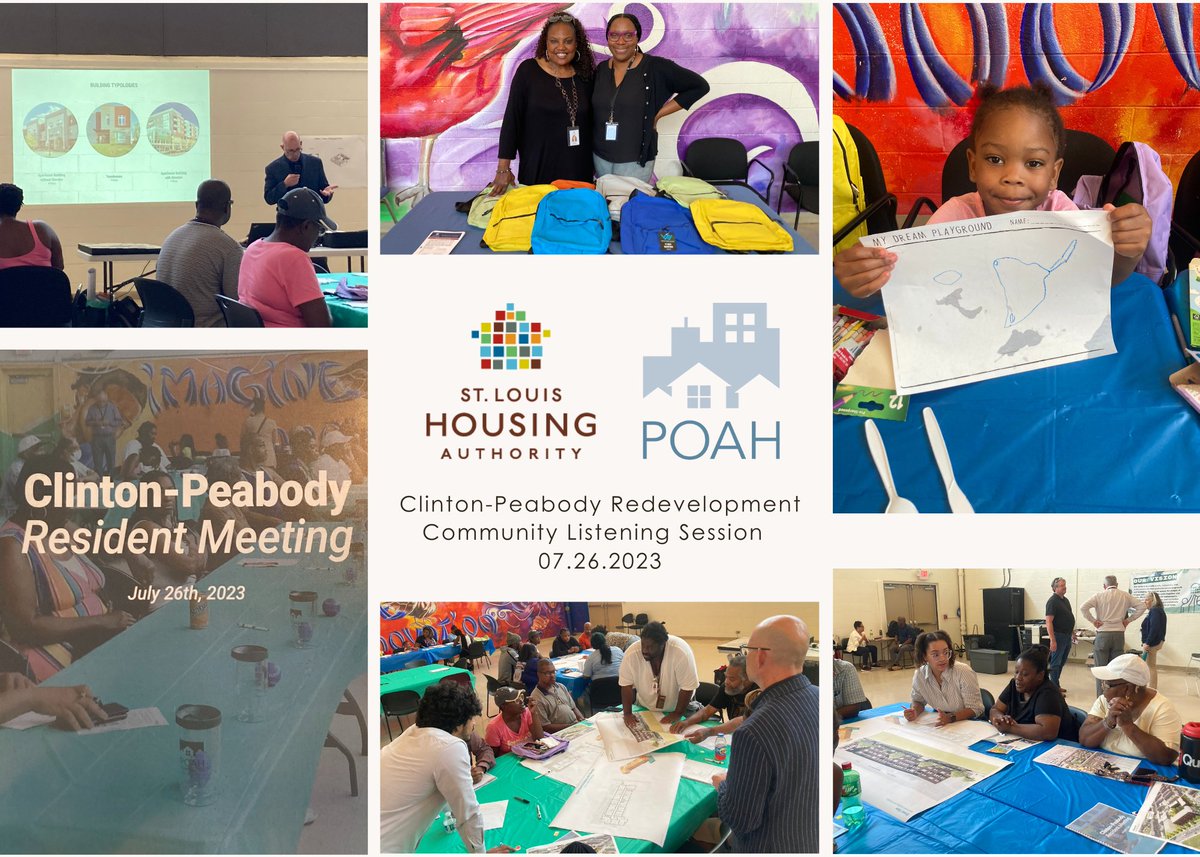 Yesterday, SLHA and POAH hosted another Community Listening Session for #ClintonPeabody residents. The meeting focused on building form and function. As an added bonus, SLHA's Resident Initiatives team distributed backpacks filled with #backtoschool essentials.
