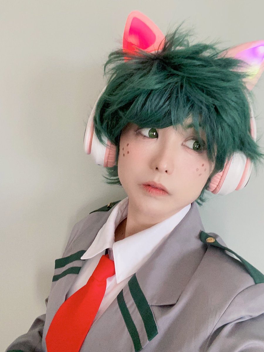 iyeon_u87755's tweet photo. #MHA #deku #Izukumidoriya #catHeadphones #catears #music #seven #bts #jk #cosplay #contacts #anime https://t.co/hzBFkkKtNh