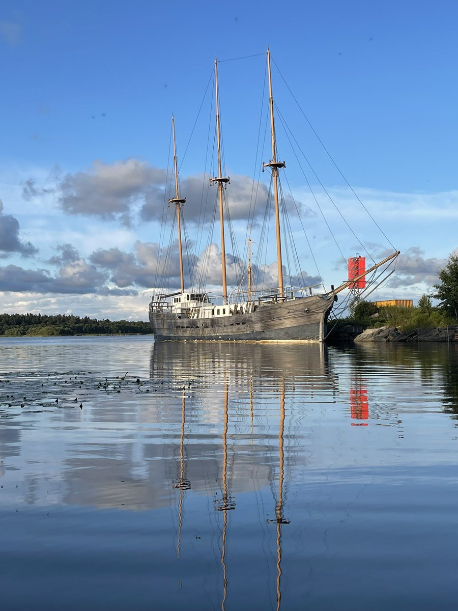 There she was, sailing with the clouds, in the peaceful shores of #Reposaari #Pori #Finland #Suomi
