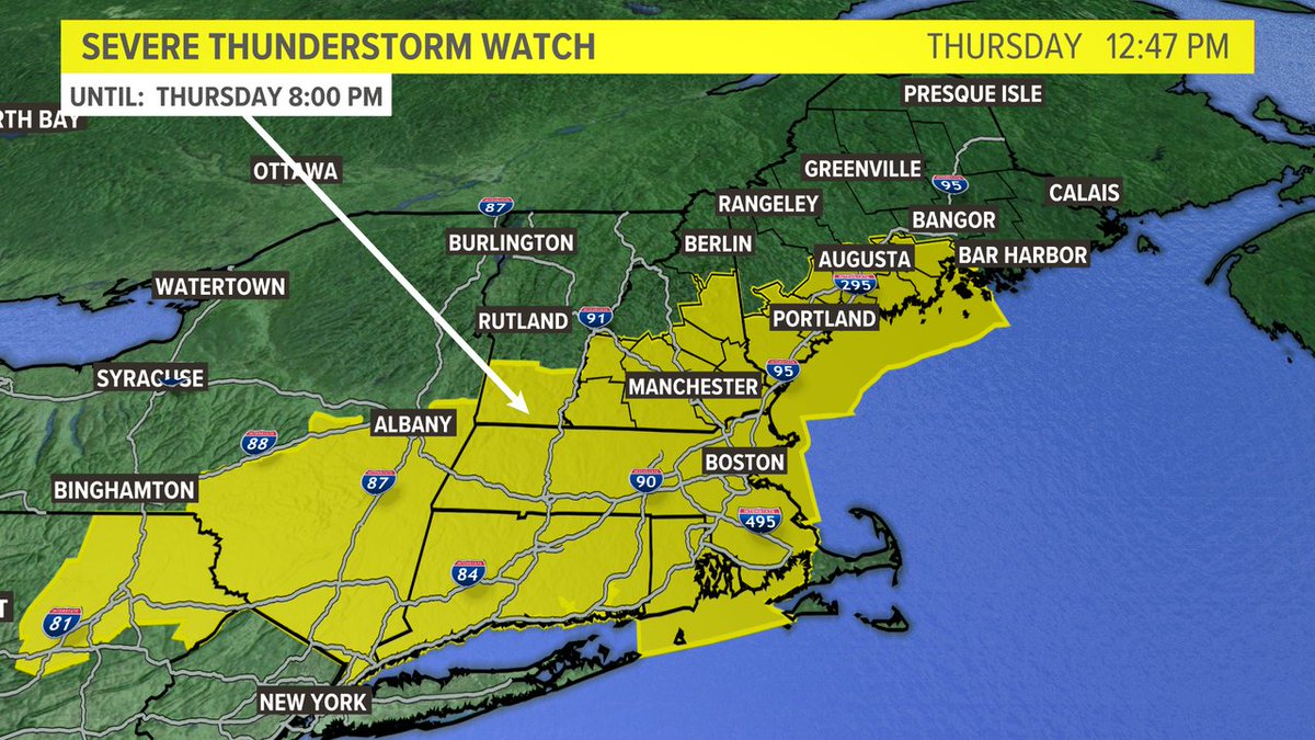 NEWSCENTERWX's tweet photo. Severe Thunderstorm Watch issued for part of our area until 7/27 8:00PM.
https://t.co/L03rPq3pTi #ncmwx https://t.co/qOKdv54H1l