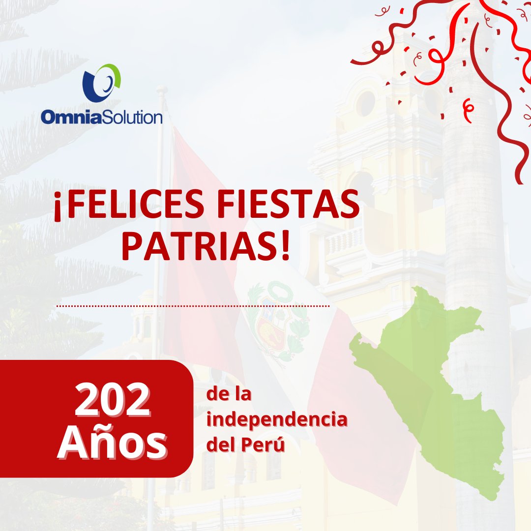 osolutionsac's tweet image. 🎉📢 [28 de julio] Mañana celebramos con #orgullo y alegría el 202° #aniversario de nuestra #independencia. Es un momento especial para reflexionar sobre nuestra historia, nuestra identidad y el camino que hemos recorrido como nación.
 
#OmniaSolution #28dejulio #fiestaspatrias