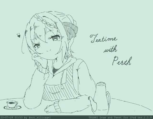 パースとティータイム

#艦これ版深夜の真剣お絵描き60分一本勝負
#艦これ版真剣お絵描き60分一本勝負_20230727
#パース #tegaki_dt 
