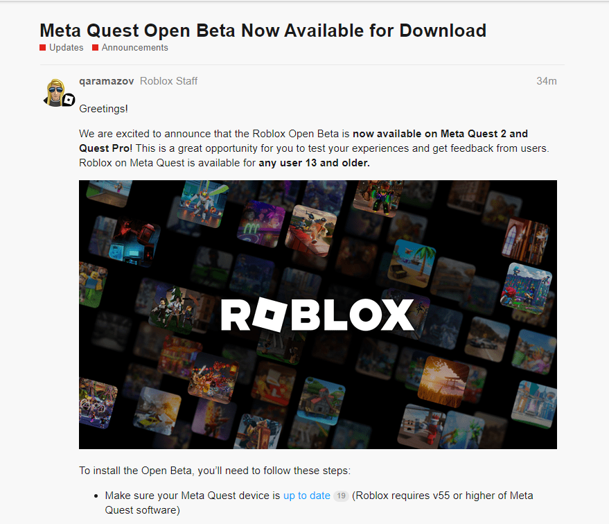 Meta Quest Open Beta Now Available for Download - Announcements
