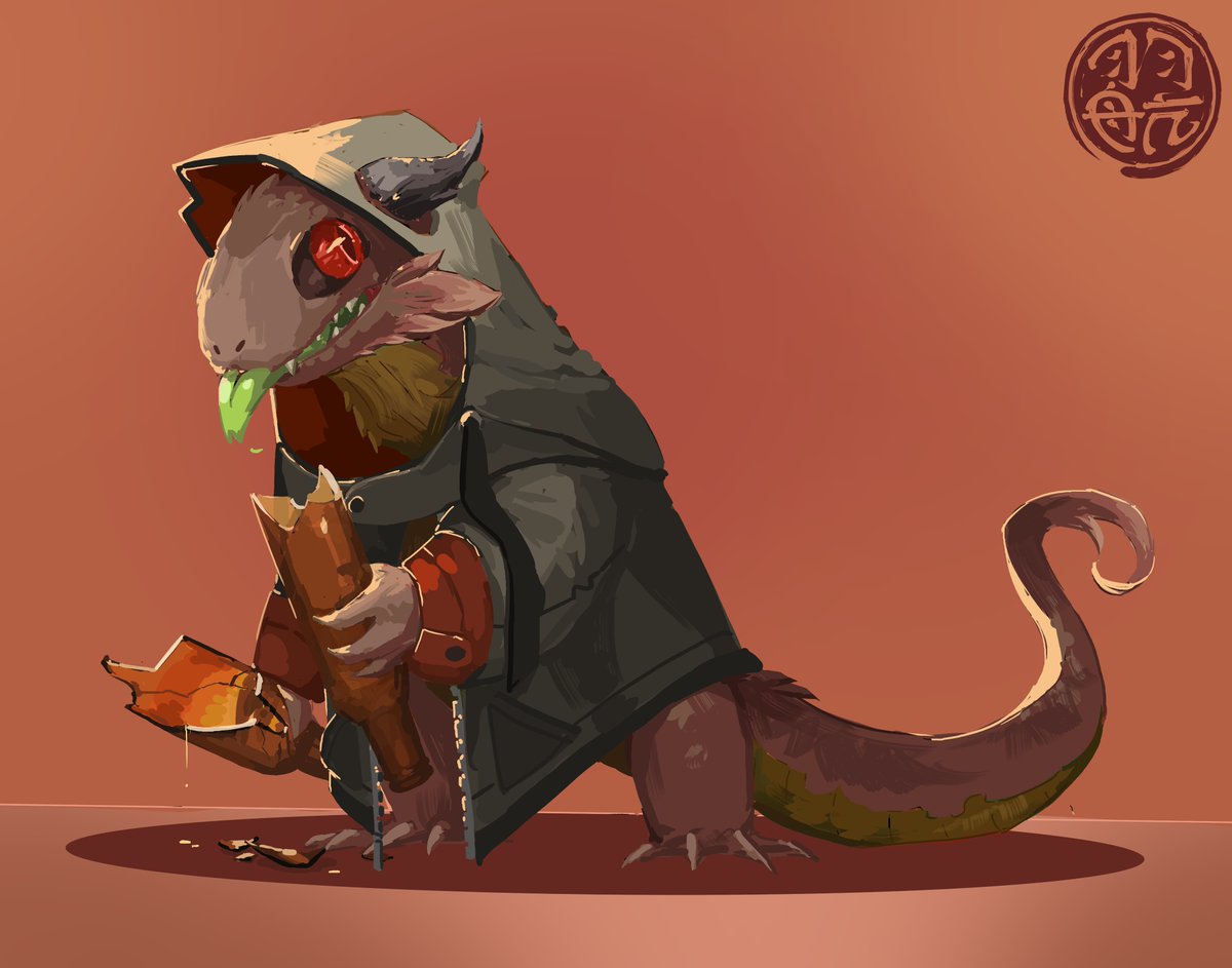 A design of a rogue kobold I've been playing, his name is Oggu

#dnd #dndcharacterart