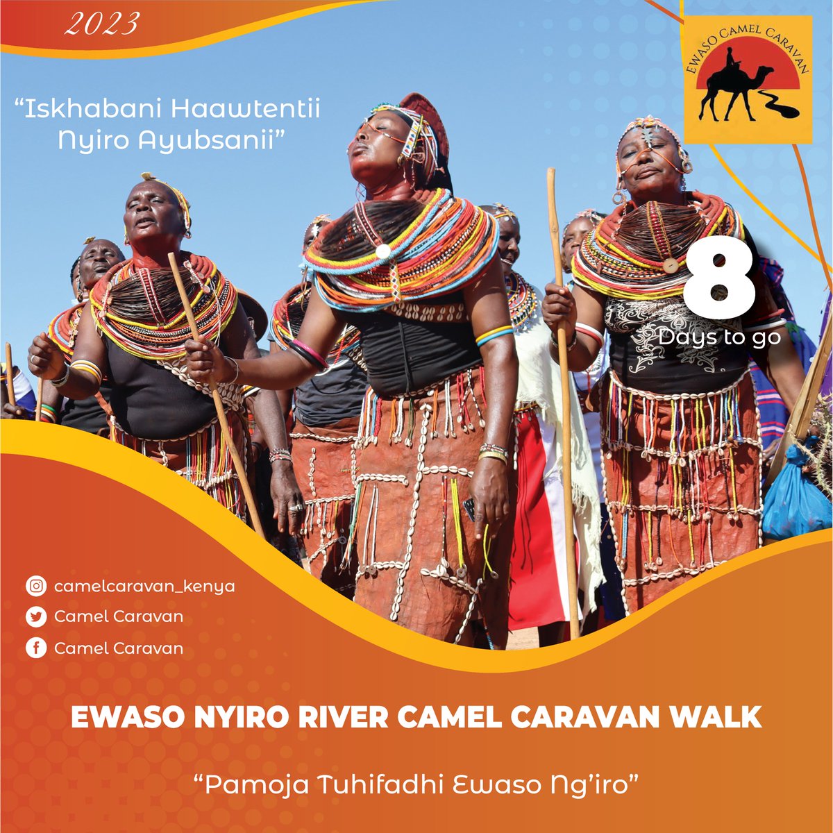 Kenya_IMPACT's tweet photo. 8 Days to go... 
The Camel Caravan walk will start at Gafarsa in Isiolo county and end in Archers post with activities stretching from community sensitizations to trees planting to evening discussions with a focus on the protection of the Ewaso Ng'iro ecosystem. https://t.co/m8Tgx74sZs