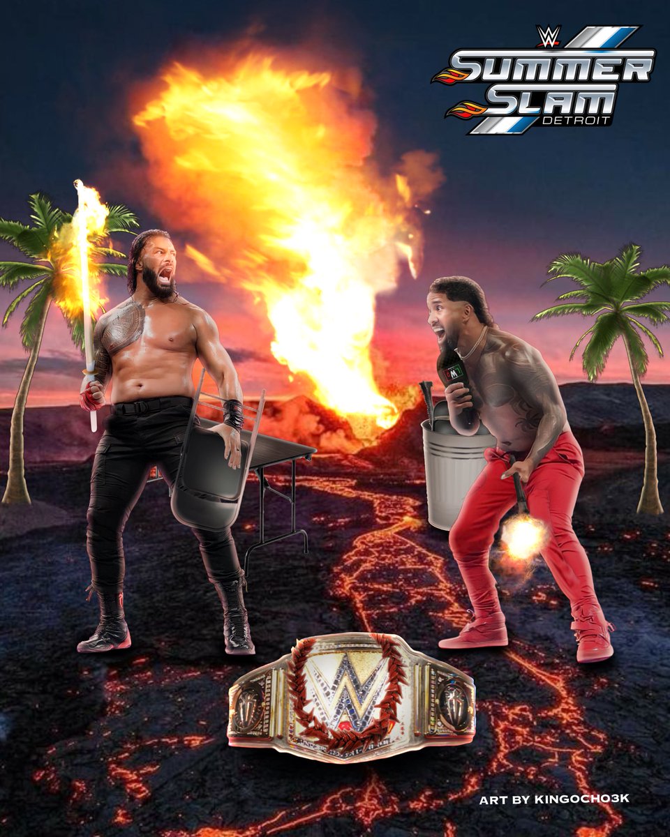 My SummerSlam 2023 Poster featuring Roman Reigns Vs Jey Uso In The Tribal Combat Match For The Undisputed WWE Universal Champion. @WWERomanReigns @WWEUsos #WWE #fanart