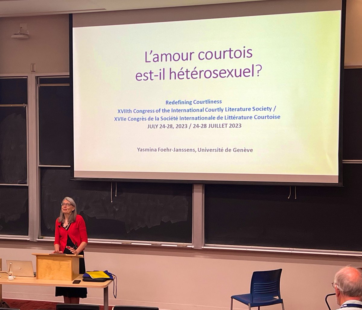 Ce matin, Yasmina Foehr-Janssens pose la question « L’amour courtois est-il hétérosexuel? »

This morning, Yasmina Foehr-Janssens asks the question “Is courtly love heterosexual?”

#icls23