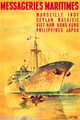 SHIP MARSEILLE INDIA JAPAN TRAVEL POSTER dlvr.it/SsqNNb