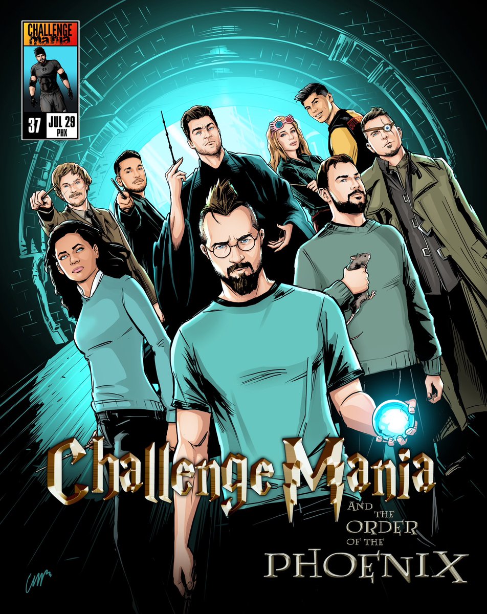SHOTOFYAGER's tweet photo. 👀First look at the #ChallengeMania PHOENIX poster by the goat @pan14! All VIP tix include one. Extras will be available at Merch Stand! Featuring too many folks from #TheChallenge to name &amp; tag so you’ll just have to spot &amp; count them yourself! MISCHIEF MANAGED!🐀 https://t.co/Dgc0IYuYnZ