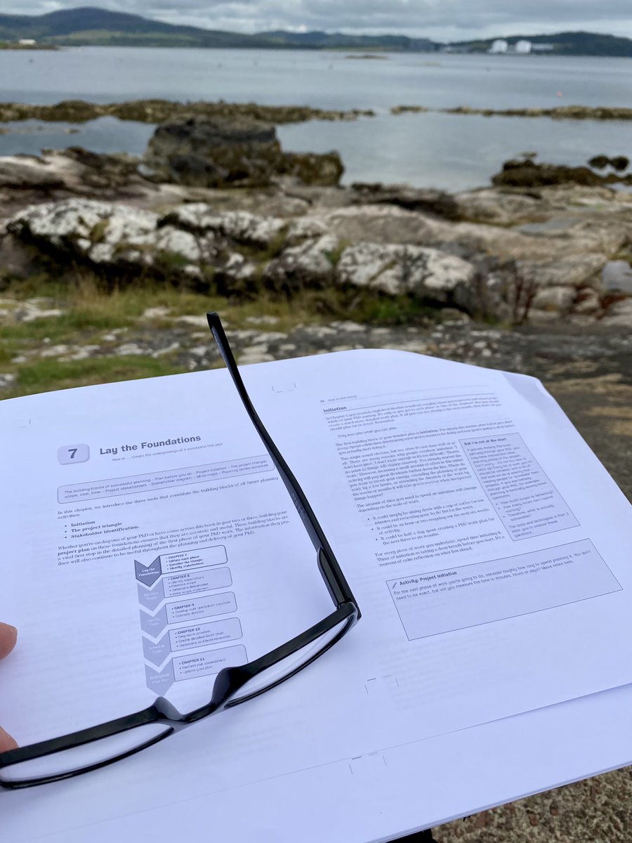 There are worse places than the west coast of Scotland for reviewing book proofs… not long now!! The PhD Handbook: How to Take Care of Yourself, Your Research Project and Your Future amzn.eu/d/b6hLG3q #PhD #phdlife #phdchat #research