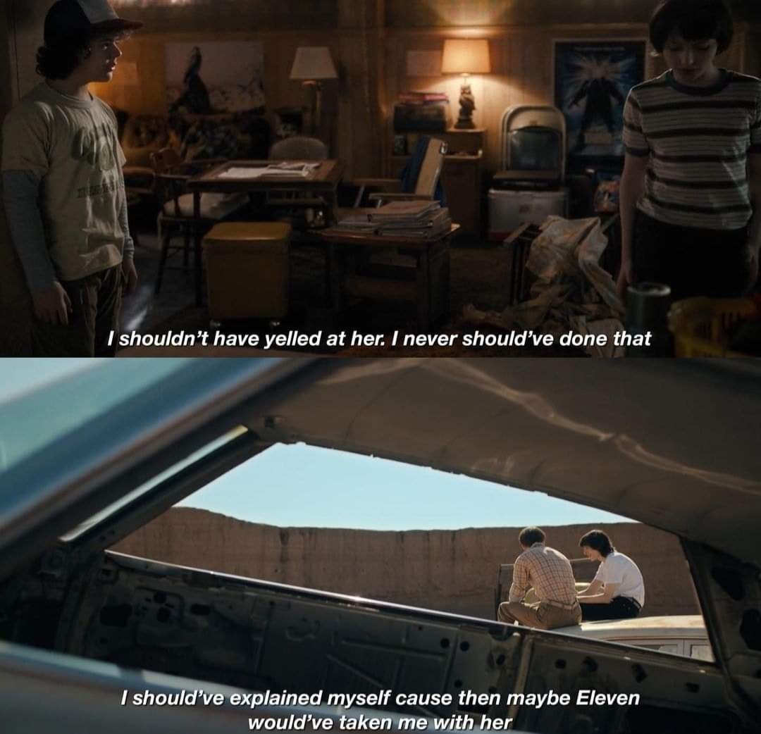 gyofard_purple's tweet photo. Underrated season 1 and season 4 Mileven parallels... Which other couple has these? https://t.co/TQIRkc8cQ5