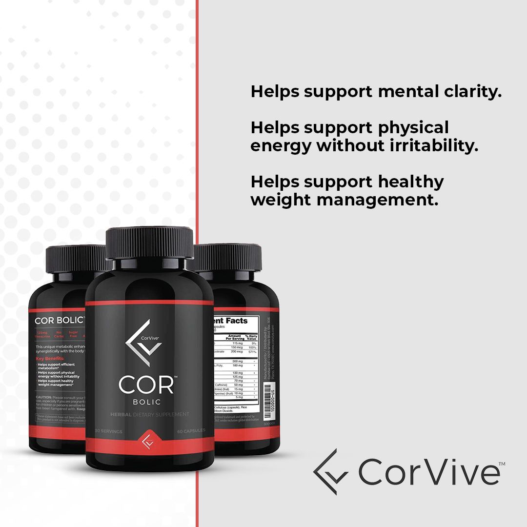CorviveCorp's tweet image. Ready for your health journey? Cor Bolic can help! With our all-in-one formula, packed with TeaCrine, you'll be burning fat in no time - transform your body and take your fitness goals to the next level.
#healthyweightmanagement #wellness 
#CorVive

corvive.com/products/corbo…