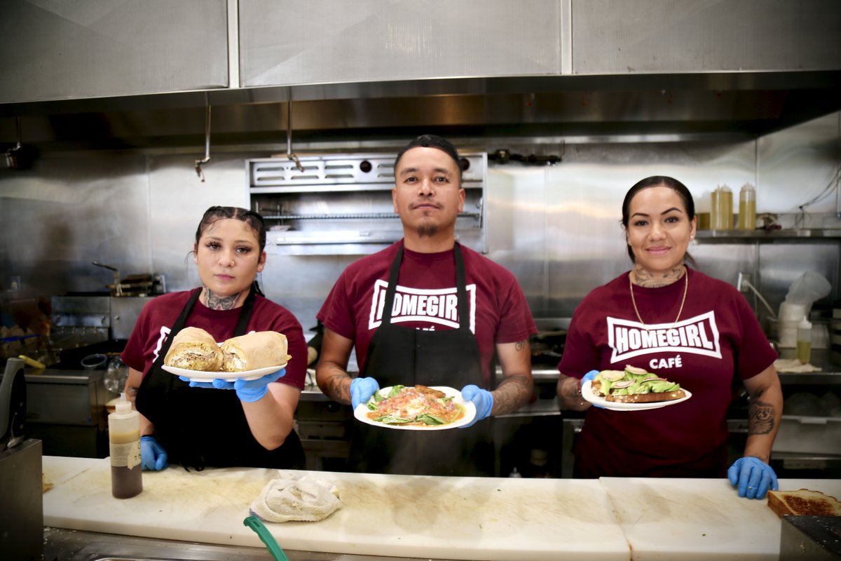HomeboyInd's tweet image. We're introducing three new items at Homegirl Café!

🥑 Avocado Toast
🫓 Chila-Torta
🍳 Black Bean Breakfast Tostada

On your next visit, be sure to request one (or all!) of these delicious menu additions. We're open Monday - Friday from 7AM - 2PM at 130 W Bruno Street, LA. 😀