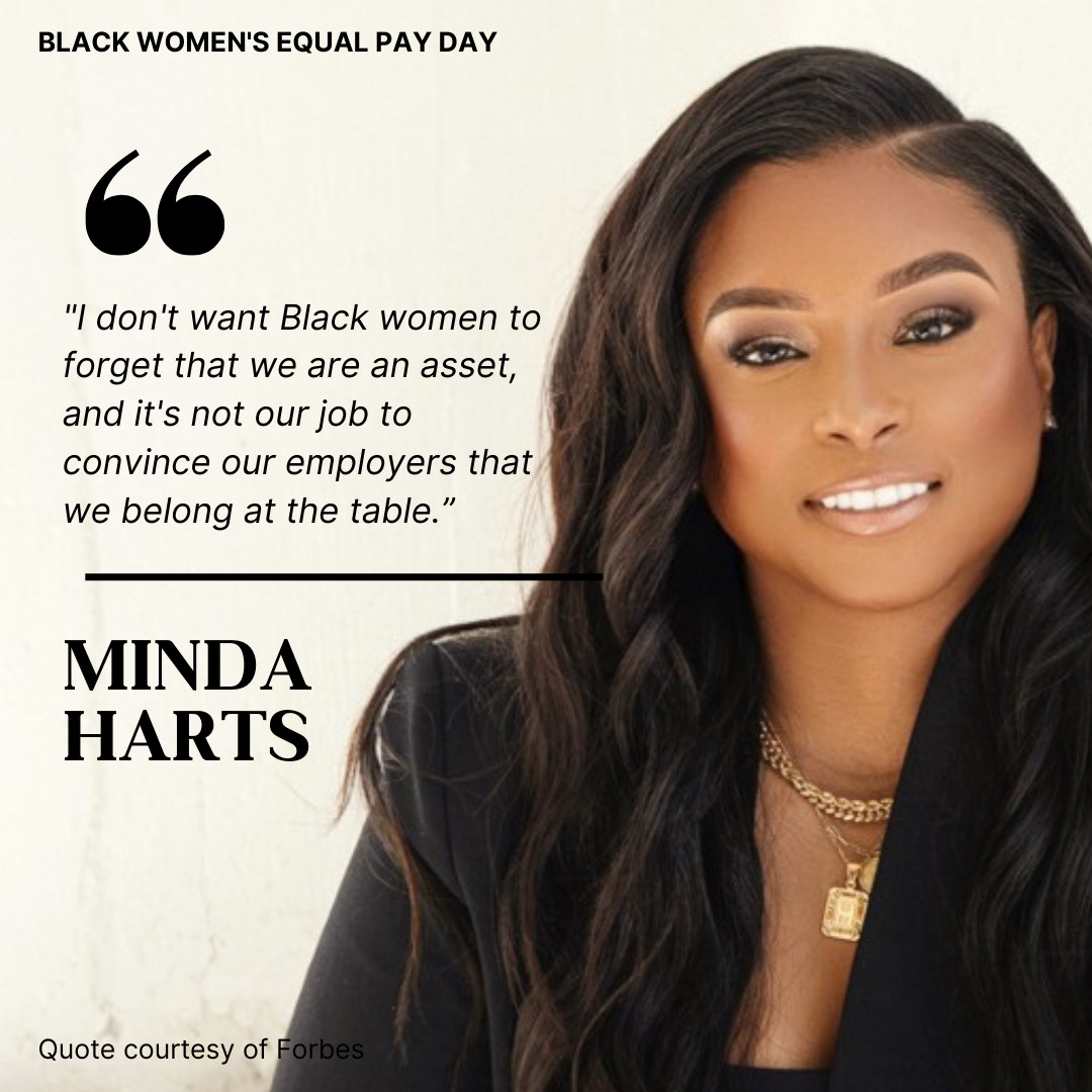 On #BlackWomensEqualPayDay, this quote from my friend and best-selling author, Minda Harts (@mindaharts), reminds us to stay encouraged and remember our power, even in the face of disparities. Let's keep our heads up!☀️

#equalpayday #BTBS #beyonding #equalpay #MindaHarts