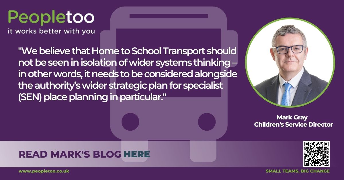 Our Children's Services Director, Mark Gray argues that Home to School Transport must be part of the strategic plan for SEN and rising costs must be prioritised by Councils. #SEND

peopletoo.co.uk/the-future-of-…