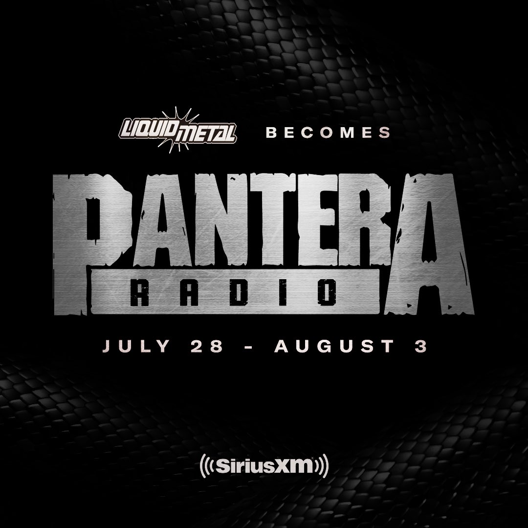 Pantera's tweet photo. For the Fans. For The Brothers. For Legacy
For one week, @SXMLiquidMetal melts down into Pantera Radio
https://t.co/zHCZX1MSQH https://t.co/1RWQFysi5K