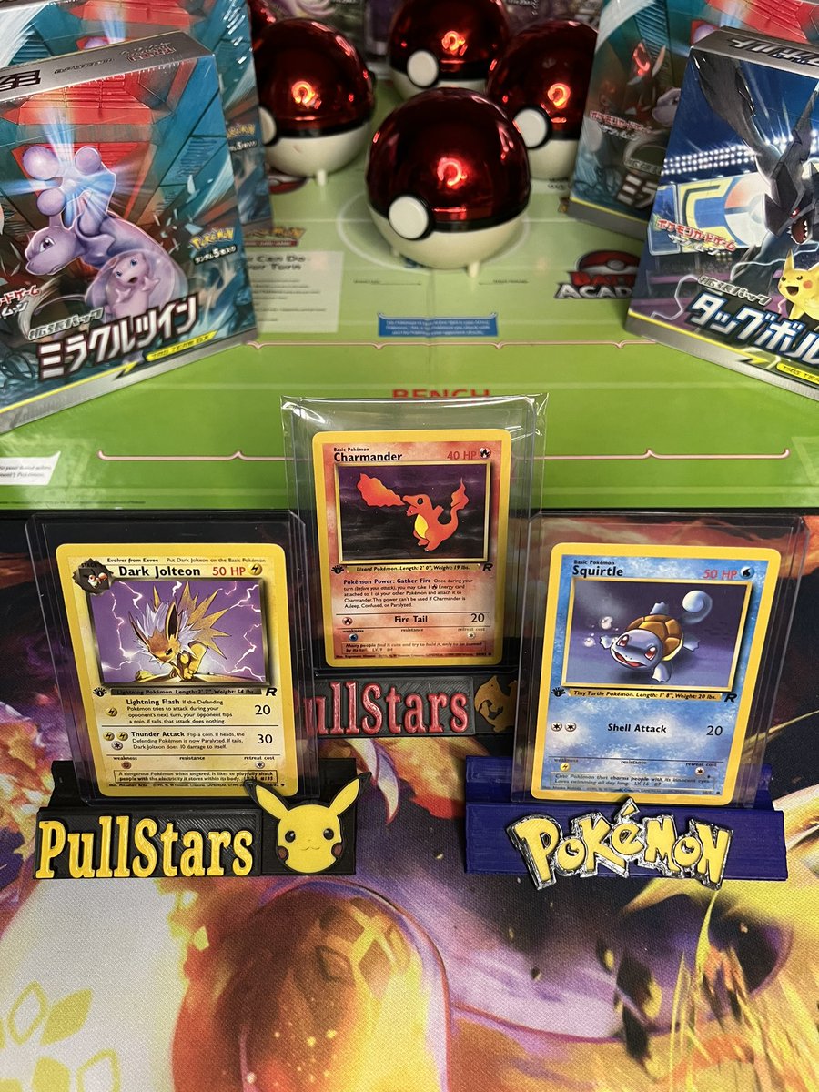 Pullstars405's tweet photo. 🚨ATTENTION ATTENTION! 🚨

#GIVEAEWAY 

Winner pick of these three 1st Edition TR

D  Jolteon ⚡️ 
Charmander 🔥
Squirtle 💧

(Plus extras as always😁)

To enter: 

Retweet 🔁
follow us so we can DM you if you win!

*notice 
Please note we will NEVER ask for any payment for giveaways!