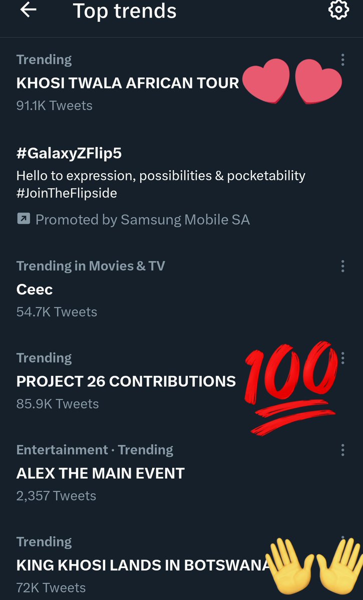 InfluentialIvy's tweet image. Khosireigns we're almost on 100k tweets. OMG!! 💃🏽💃🏽💃🏽💃🏽💃🏽💃🏽💃🏽💃🏽💃🏽💃🏽

KING KHOSI LANDS IN BOTSWANA
KHOSI TWALA AFRICAN TOUR
PROJECT 26 CONTRIBUTIONS
#KhosiTwala