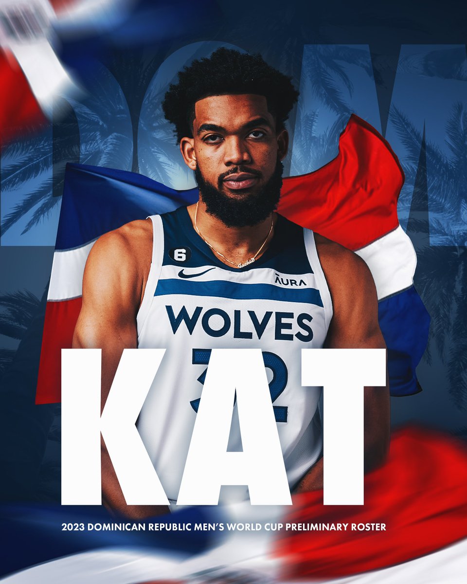 Timberwolves's tweet photo. YESSIR KAT. 🇩🇴 https://t.co/4P8lCatP59