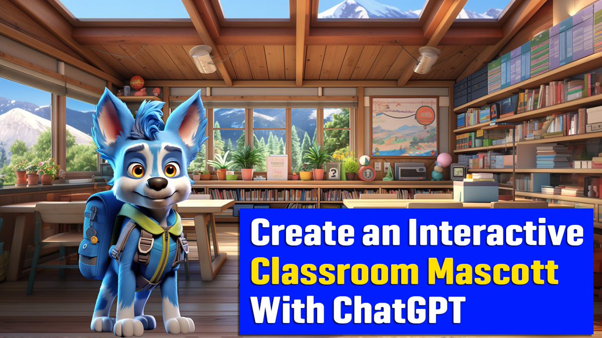 ̇ 
Create an AI Classroom Mascot with #ChatGPT:

💫 Engage students in mascot creation 
📚 Integrate mascot into lessons 
🎨 Generate creative content 
✉️ Enhance parent-teacher communication

VIDEO HERE 👉youtu.be/e7-ExMJCtoY👈 

#AIinEducation #EdTech