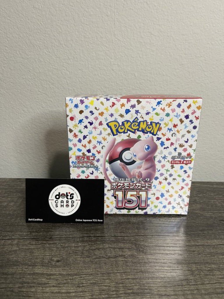 🔴Japanese 151 Giveaway 🔴 For your chance to win this Japanese 151 box courtesy of @DotsCardShop Like ✅ Retweet ✅ Tag a great trainer your know ✅ Follow @MeechFromPallet & @DotsCardShop ✅ Winner will be chosen at random next Friday 8/4 GL everyone 🫡