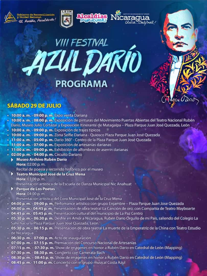 Nos preparamos para el VIII Festival Azul Darío que viene con todo 📚✒️💃🕺🎭 #4419VivalaRevolucion #LeonRevolucion