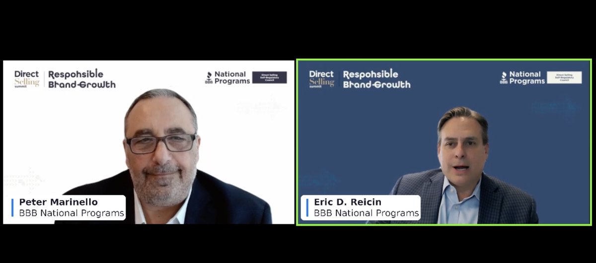 BBB_NtlPrograms's tweet image. Eric Reicin, CEO, BBB National Programs and Peter Marinello, Vice President, Direct Selling Self-Regulatory Council welcome attendee to the Direct Selling Summit.

#DSS2023