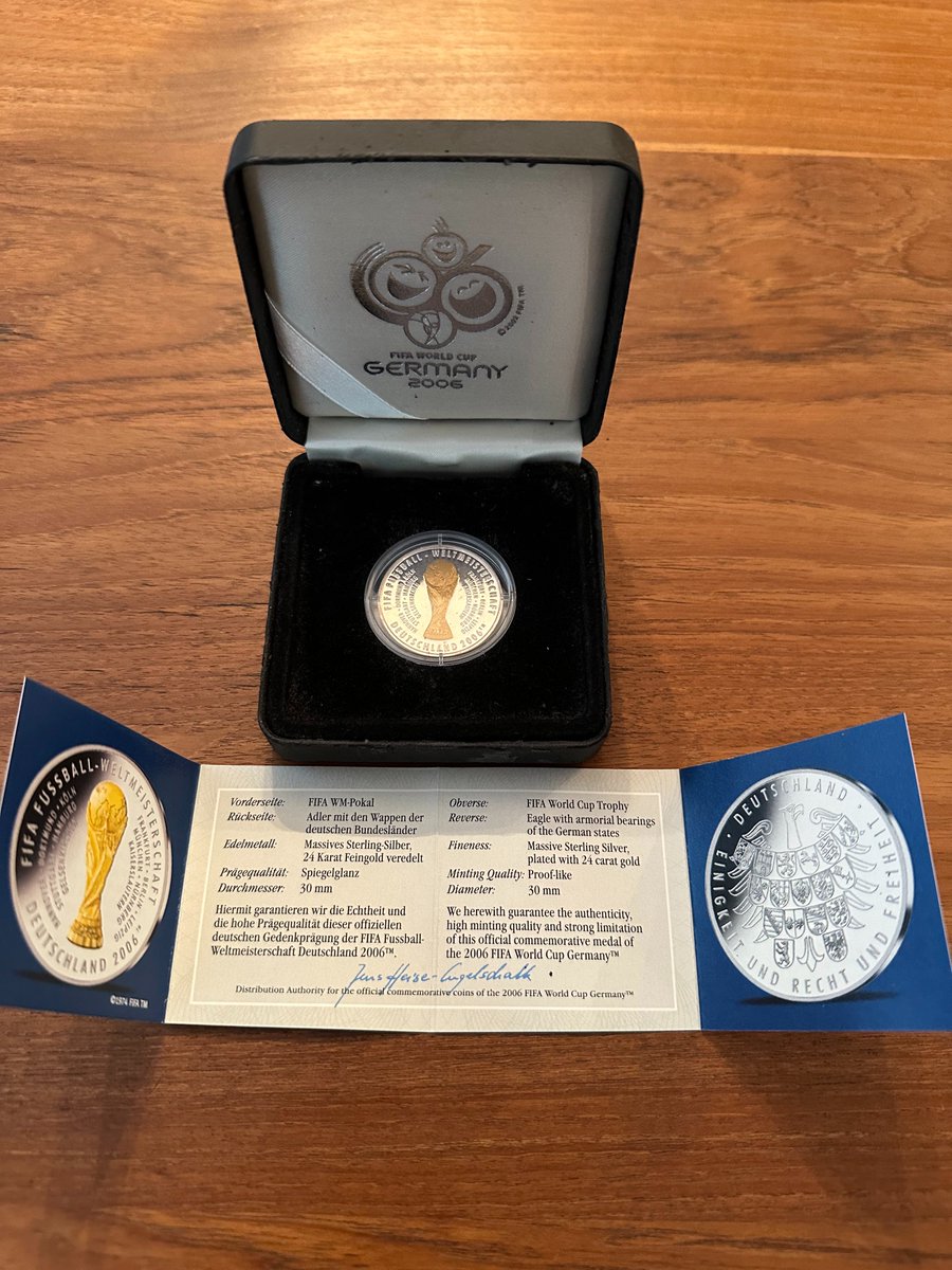 German sterling silver medal for 2006 FIFA World Cup
ebay.co.uk/itm/2561588252…