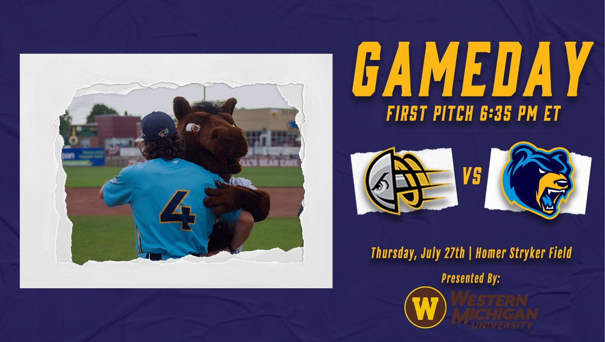 Returning from the All-Star break with Western Michigan University night at the ballpark

🆚 Rockford Rivets
🏟️ Homer Stryker Field
🕛 6:35 PM ET
📺 bit.ly/3ZnnCl7