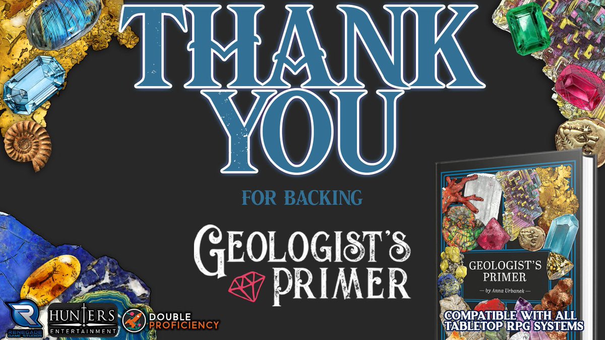 The Kickstarter for #geologistprimer is all done! Wow! Thank you all for amazing support! We ended the campaign with 9,547 backers, raising $606k, and unlocking 20 stretch goals! Without you this amazing success would not be possible. 💖
