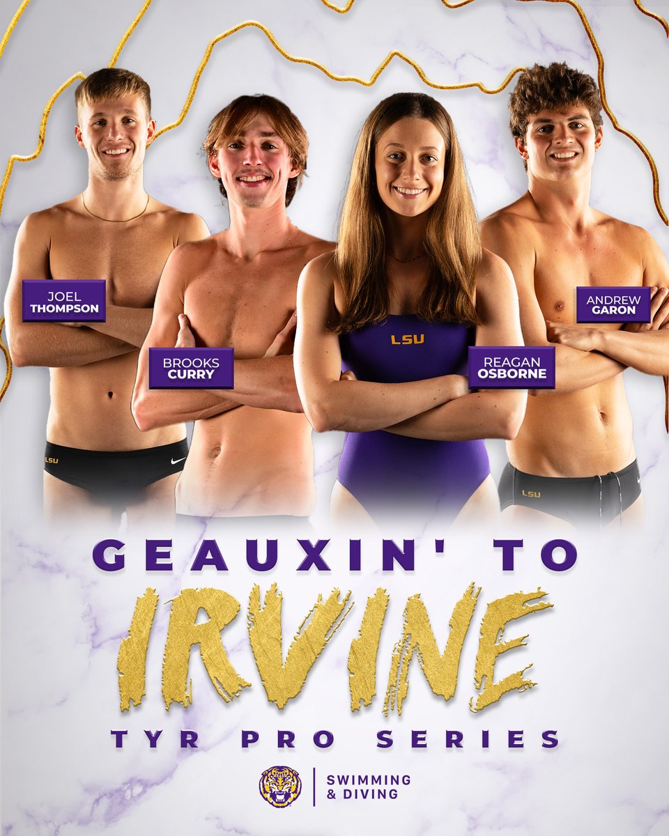 Good luck to the four Tigers competing at the TYR Pro Series in Irvine!

#BTR | #GeauxTigers
