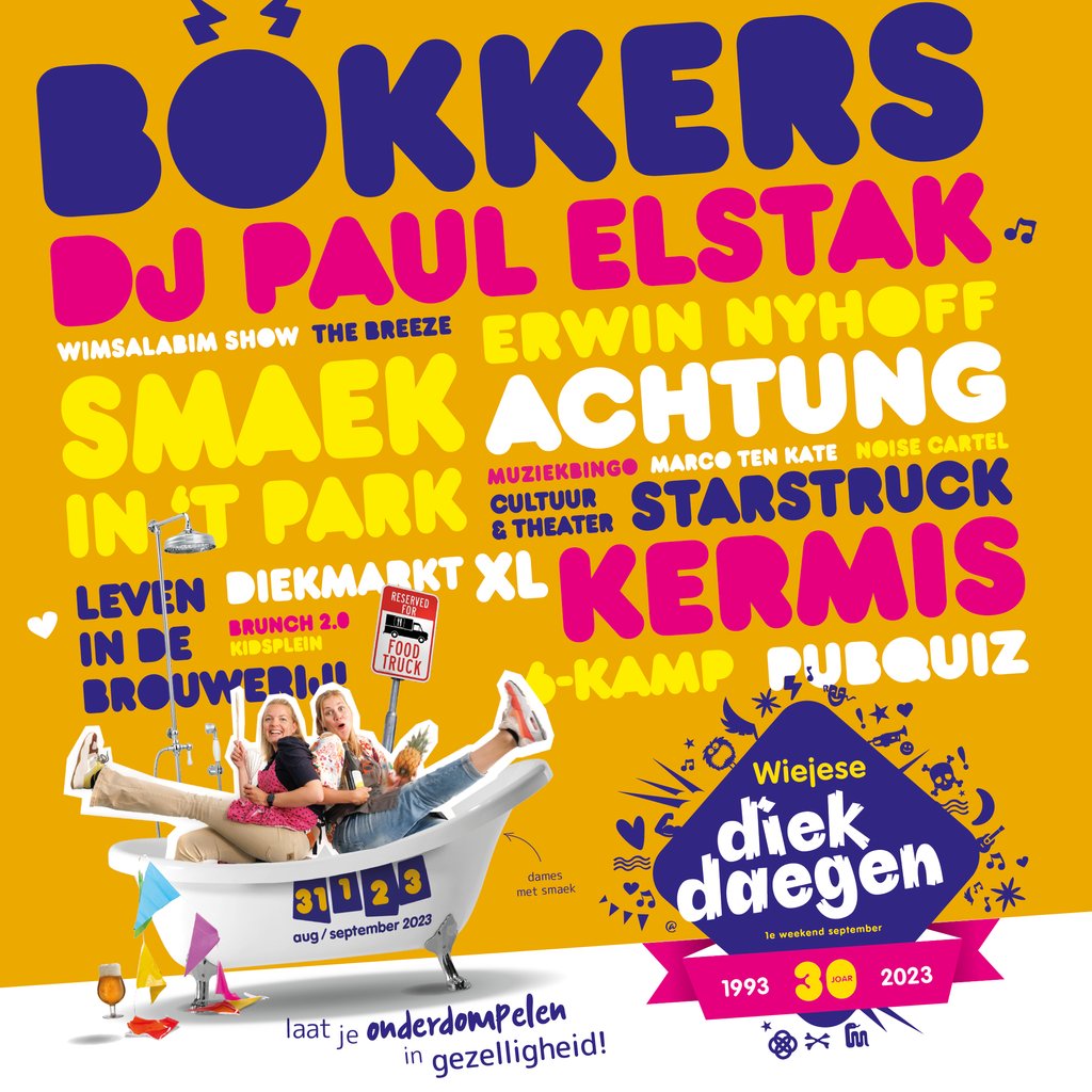 Wij kunnen nu al uitkijken naar het 1e weekend van september! Heb jij het volgende al gedaan via onze website: Opgeven Zeskamp, Opgeven Diekmarkt XXL of een kaartje kopen voor bökkers? Laat het ons weten in de comments. 
#diekdaegen #festival #festivalsalland #festivaloverijssel
