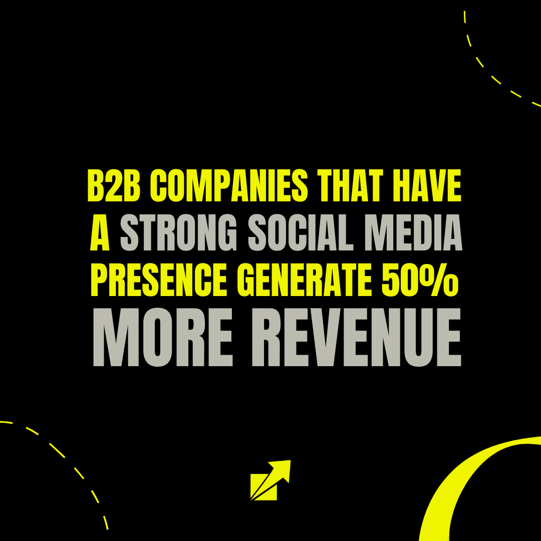 💡 Did you know? #B2B companies that have a strong social media presence generate 50% more revenue! 🚀📈

#B2BMarketing #SocialMediaStrategy #BusinessGrowth #DigitalMarketing #FactsAndFigures
